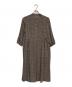 23区（ニジュウサンク）の古着「モダンジオメトリックプリント ワンピース」｜ブラウン