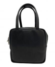 MORMYRUS（モルミルス）の古着「GLOSS LEATHER CUBE TOTE」｜ブラック