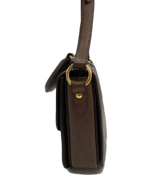 MIU MIU（ミュウミュウ）MIU MIU (ミュウミュウ) 2WAYショルダーバッグ ブラウンの古着・服飾アイテム