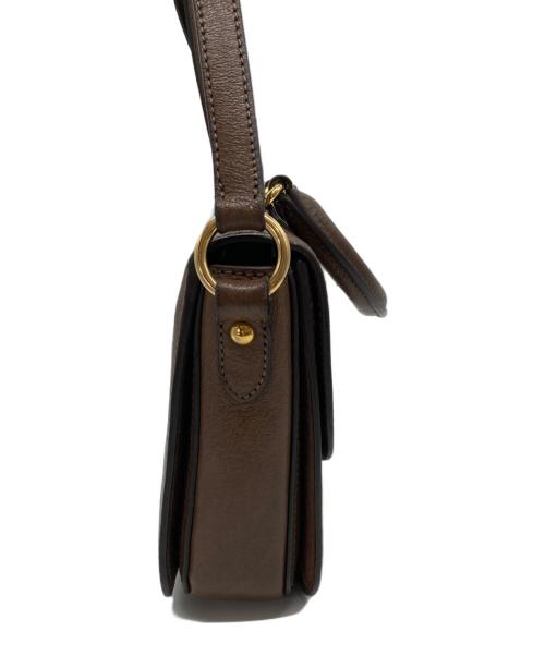 MIU MIU（ミュウミュウ）MIU MIU (ミュウミュウ) 2WAYショルダーバッグ ブラウンの古着・服飾アイテム