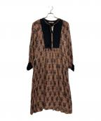 ne quittez pasヌキテパ）の古着「切替ワンピース」｜ブラウン