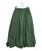 nagonstansナゴンスタンス）の古着「Shield ゴムドレープ skirt」｜グリーン