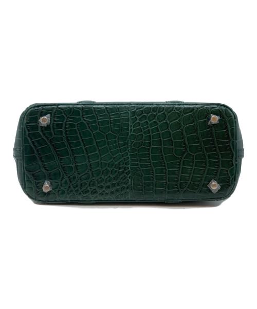 SANKYO SHOKAI（三京商会）sankyo shokai (三京商会) クロコダイルレザー2WAYバッグ グリーンの古着・服飾アイテム