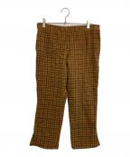tricot COMME des GARCONSトリココムデギャルソン）の古着「ウールチェックパンツ」｜ブラウン×グリーン