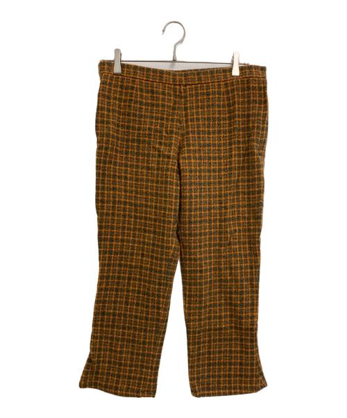 tricot COMME des GARCONS（トリココムデギャルソン）tricot COMME des GARCONS (トリココムデギャルソン) ウールチェックパンツ ブラウン×グリーン サイズ:Mの古着・服飾アイテム