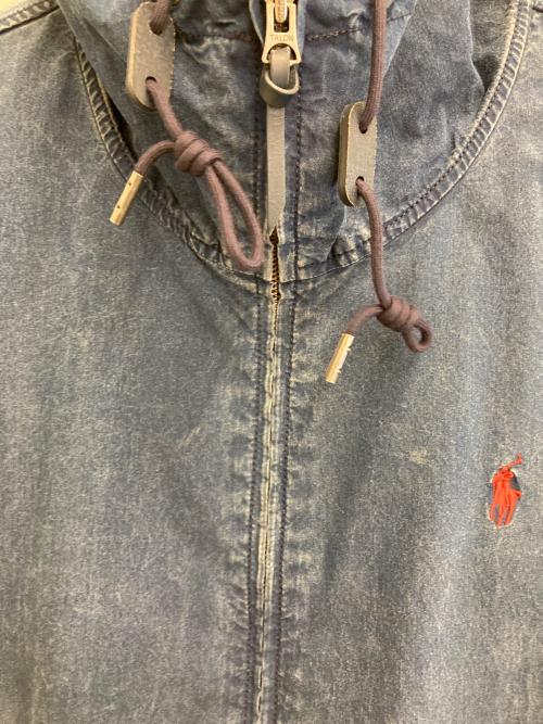 POLO RALPH LAUREN（ポロ・ラルフローレン）POLO RALPH LAUREN (ポロ・ラルフローレン) フーディ―デニムジップブルゾン インディゴ サイズ:Mの古着・服飾アイテム
