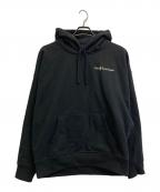 POLO RALPH LAURENポロ・ラルフローレン）の古着「リラックスドフィットロゴフリースフーディ」｜ブラック