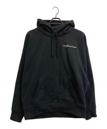 POLO RALPH LAUREN（ポロ・ラルフローレン）の古着「リラックスドフィットロゴフリースフーディ」｜ブラック