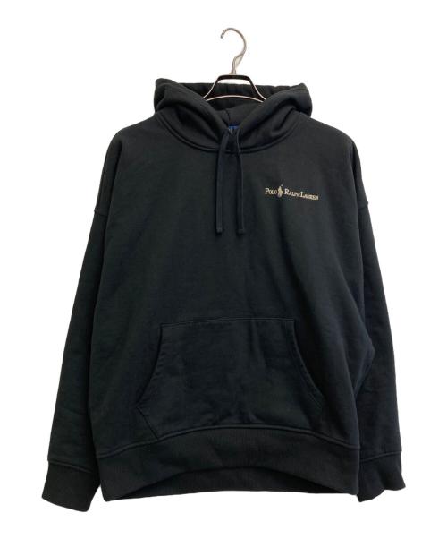 POLO RALPH LAUREN（ポロ・ラルフローレン）POLO RALPH LAUREN (ポロ・ラルフローレン) リラックスドフィットロゴフリースフーディ ブラック サイズ:SIZE Lの古着・服飾アイテム