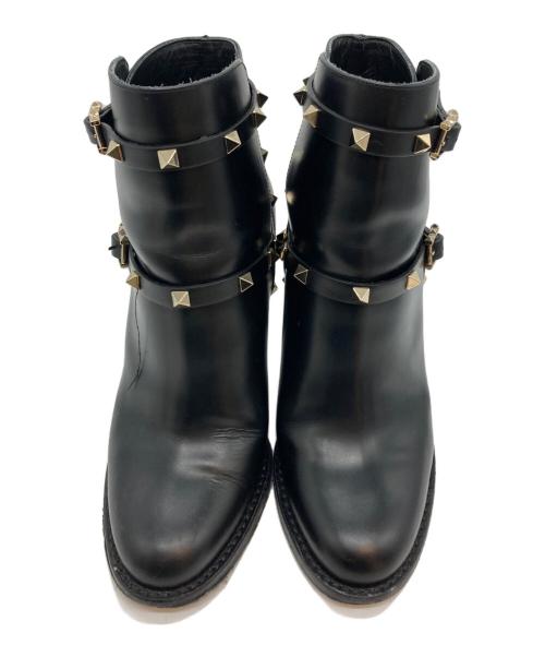 VALENTINO GARAVANI（ヴァレンティノ・ガラヴァーニ）VALENTINO GARAVANI (ヴァレンティノ・ガラヴァーニ) スタッズブーツ ブラック サイズ:SIZE 38 2/1の古着・服飾アイテム