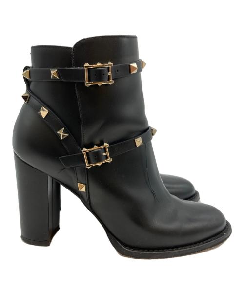 VALENTINO GARAVANI（ヴァレンティノ・ガラヴァーニ）VALENTINO GARAVANI (ヴァレンティノ・ガラヴァーニ) スタッズブーツ ブラック サイズ:SIZE 38 2/1の古着・服飾アイテム
