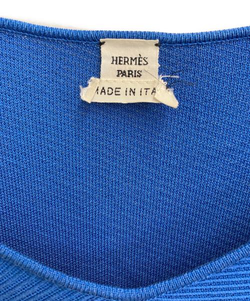 HERMES（エルメス）HERMES (エルメス) ドルマンワイドニット ブルー サイズ:34の古着・服飾アイテム