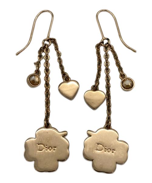 Dior（ディオール）DIOR (ディオール) クローバーモチーフピアス ゴールドの古着・服飾アイテム