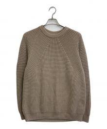 BATONER（バトナ―）の古着「SIGNATURE CREW NECK D.Gray」｜ベージュ