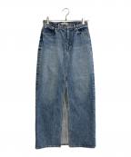 Whim Gazetteウィムガゼット）の古着「デニムスリットスカート」｜インディゴ