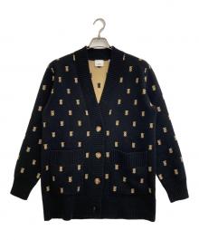 BURBERRY（バーバリー）の古着「TBモノグラム ニット カーディガン」｜ブラック