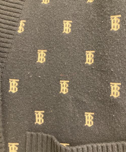 BURBERRY（バーバリー）BURBERRY (バーバリー) TBモノグラム ニット カーディガン ブラック サイズ:Sの古着・服飾アイテム