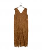 Ameriアメリ）の古着「CHLOE V NECK ROMPERS」｜ブラウン