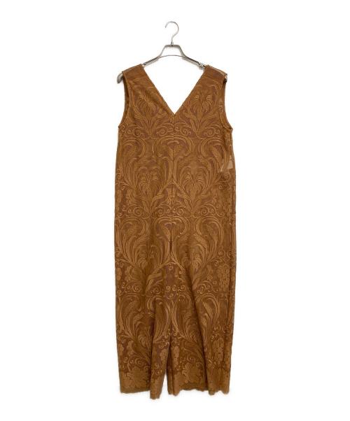 Ameri（アメリ）Ameri (アメリ) CHLOE V NECK ROMPERS ブラウン サイズ:Mの古着・服飾アイテム