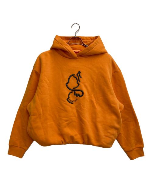 MONCLER（モンクレール）MONCLER (モンクレール) 刺繍ロゴパーカー オレンジ サイズ:Mの古着・服飾アイテム