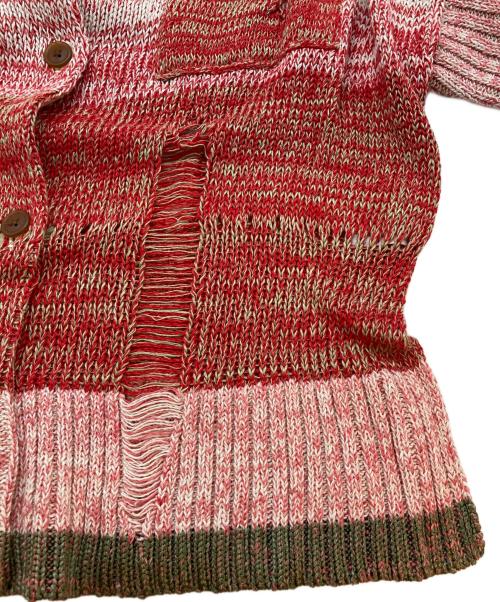 Vivienne Westwood（ヴィヴィアンウエストウッド）Vivienne Westwood (ヴィヴィアンウエストウッド) ダメージニット半袖カーディガン マルチカラー サイズ:00の古着・服飾アイテム