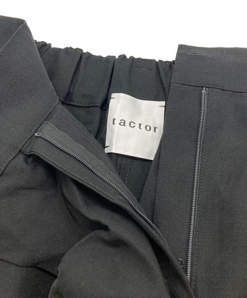 tactor（タクター）tactor (タクター) wrapped short trouser ブラックの古着・服飾アイテム