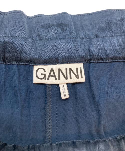 GANNI（ガニー）Ganni (ガニー) WASHED SATIN PANTS ネイビー サイズ:36の古着・服飾アイテム