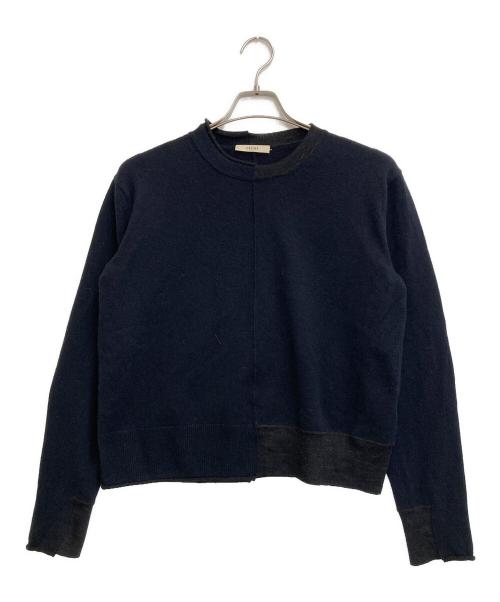 CELINE（セリーヌ）CELINE (セリーヌ) カシミヤブレンドニット ネイビー サイズ:Sの古着・服飾アイテム