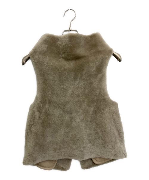 Whim Gazette（ウィムガゼット）Whim Gazette (ウィムガゼット) ムートンベスト ベージュ サイズ:Freeの古着・服飾アイテム
