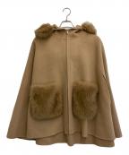eimy istoireエイミーイストワール）の古着「ファーポケットマントコート」｜ベージュ