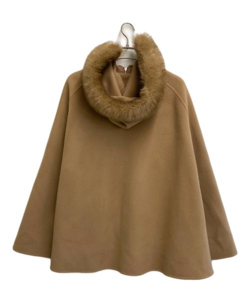 eimy istoire（エイミーイストワール）eimy istoire (エイミーイストワール) ファーポケットマントコート ベージュ サイズ:SIZE 36の古着・服飾アイテム