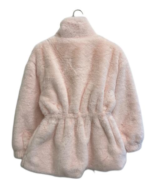 pellicule（ペリキュール）pellicule (ペリキュール) plump fur zip coat ピンク サイズ:SIZE Freeの古着・服飾アイテム