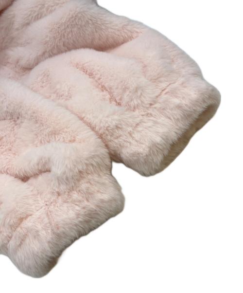 pellicule（ペリキュール）pellicule (ペリキュール) plump fur zip coat ピンク サイズ:SIZE Freeの古着・服飾アイテム