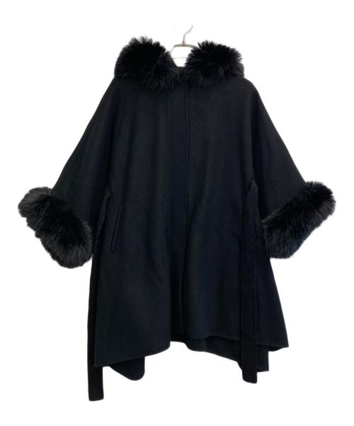 CELFORD（セルフォード）CELFORD (セルフォード) ファーポンチョコート ブラック サイズ:SIZE Freeの古着・服飾アイテム