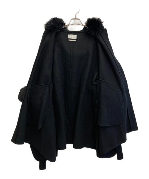CELFORD（セルフォード）CELFORD (セルフォード) ファーポンチョコート ブラック サイズ:SIZE Freeの古着・服飾アイテム