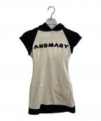 ANDMARYアンドマリー）の古着「半袖パーカー」｜ホワイト