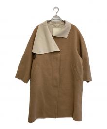 DoCLASSE（ドゥクラッセ）の古着「カシミヤ混ウールリバーコート」｜ブラウン