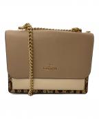 COACHコーチ）の古着「ショルダーバッグ」｜アイボリー×ブラウン