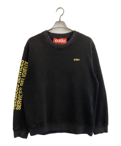 032c（ゼロスリーツーシー）032c (ゼロスリーツーシー) 裏起毛スウェット ブラック サイズ:SIZE Mの古着・服飾アイテム
