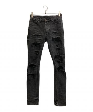 中古・古着通販】Ksubi (スビ) ダメージデニムパンツ ブラック サイズ