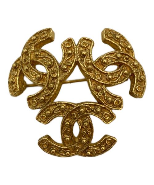 CHANEL（シャネル）CHANEL (シャネル) トリプルココマーク ブローチ ゴールドの古着・服飾アイテム