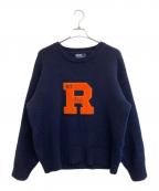 POLO RALPH LAURENポロ・ラルフローレン）の古着「ヴィンテージ フィット ウール レター セーター」｜ネイビー