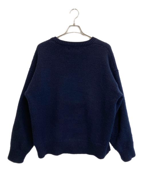 POLO RALPH LAUREN（ポロ・ラルフローレン）POLO RALPH LAUREN (ポロ・ラルフローレン) ヴィンテージ フィット ウール レター セーター ネイビー サイズ:XLの古着・服飾アイテム