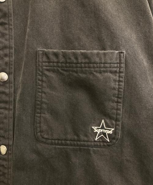 SUPREME（シュプリーム）SUPREME (シュプリーム) 25AW Quilted Lined Denim Snap Shirt ブラック サイズ:XLの古着・服飾アイテム