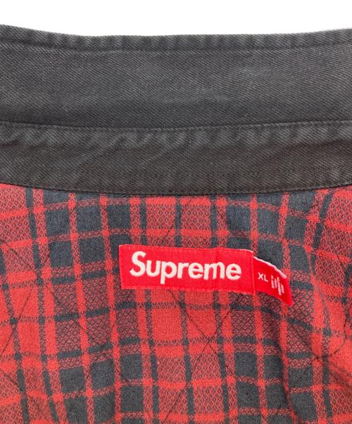 SUPREME（シュプリーム）SUPREME (シュプリーム) 25AW Quilted Lined Denim Snap Shirt ブラック サイズ:XLの古着・服飾アイテム