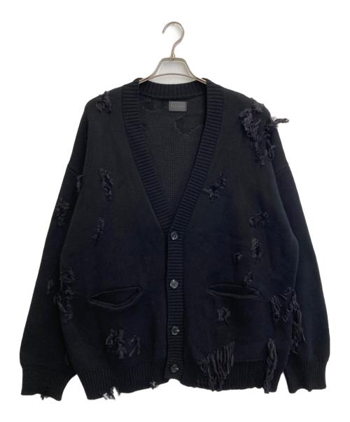 DANKE SCHON（ダンケ シェーン）Danke schon (ダンケ シェーン) ダメージ加工ニットカーディガン ブラック サイズ:SIZE Freeの古着・服飾アイテム