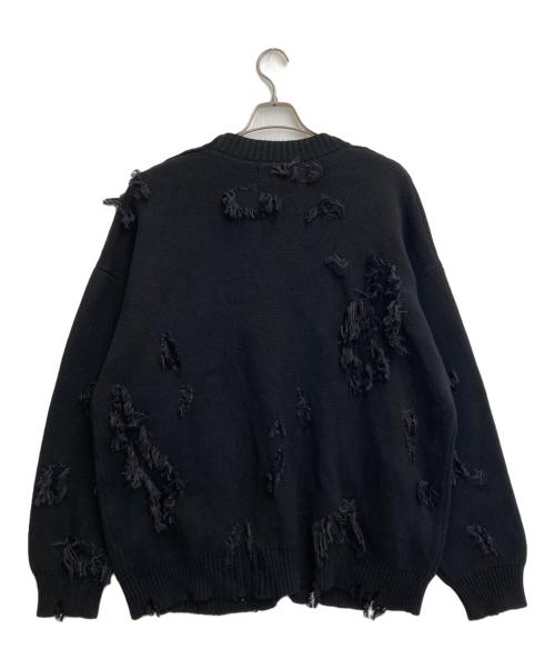 DANKE SCHON（ダンケ シェーン）Danke schon (ダンケ シェーン) ダメージ加工ニットカーディガン ブラック サイズ:SIZE Freeの古着・服飾アイテム