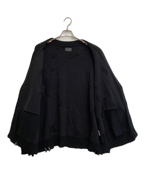 DANKE SCHON（ダンケ シェーン）Danke schon (ダンケ シェーン) ダメージ加工ニットカーディガン ブラック サイズ:SIZE Freeの古着・服飾アイテム