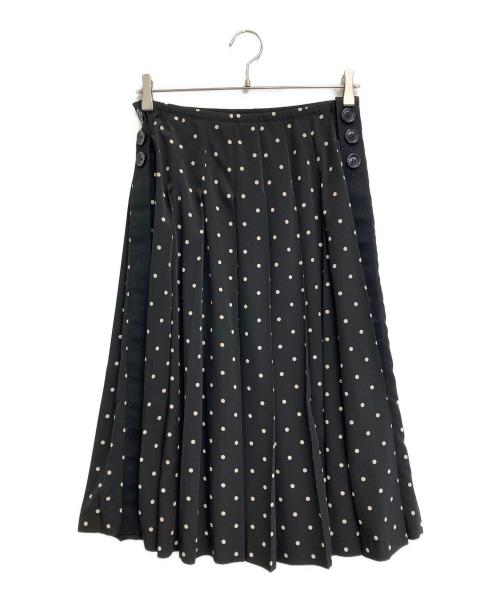 COMME des GARCONS tricot（コムデギャルソントリコ）COMME des GARCONS tricot (コムデギャルソントリコ) ドットスカート ブラック×ホワイト サイズ:Sの古着・服飾アイテム