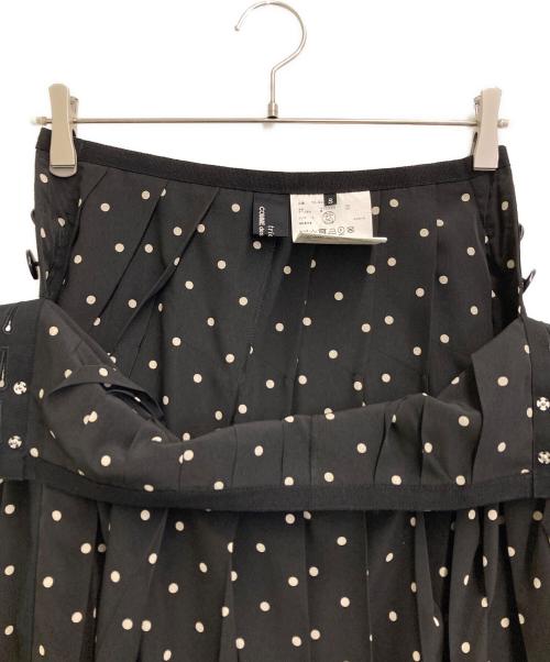 COMME des GARCONS tricot（コムデギャルソントリコ）COMME des GARCONS tricot (コムデギャルソントリコ) ドットスカート ブラック×ホワイト サイズ:Sの古着・服飾アイテム